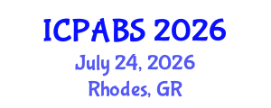 International Conference on Pharmaceutical and Biomedical Sciences (ICPABS) July 24, 2026 - Rhodes, Greece International Conference on Pharmaceutical and Biomedical Sciences (ICPABS) July 24, 2026 - Rhodes, Greece
