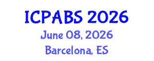 International Conference on Pharmaceutical and Biomedical Sciences (ICPABS) June 08, 2026 - Barcelona, Spain International Conference on Pharmaceutical and Biomedical Sciences (ICPABS) June 08, 2026 - Barcelona, Spain