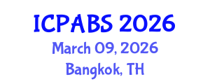 International Conference on Pharmaceutical and Biomedical Sciences (ICPABS) March 09, 2026 - Bangkok, Thailand International Conference on Pharmaceutical and Biomedical Sciences (ICPABS) March 09, 2026 - Bangkok, Thailand