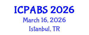 International Conference on Pharmaceutical and Biomedical Sciences (ICPABS) March 16, 2026 - Istanbul, Turkey International Conference on Pharmaceutical and Biomedical Sciences (ICPABS) March 16, 2026 - Istanbul, Turkey
