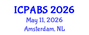 International Conference on Pharmaceutical and Biomedical Sciences (ICPABS) May 11, 2026 - Amsterdam, Netherlands International Conference on Pharmaceutical and Biomedical Sciences (ICPABS) May 11, 2026 - Amsterdam, Netherlands