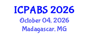 International Conference on Pharmaceutical and Biomedical Sciences (ICPABS) October 04, 2026 - Madagascar, Madagascar International Conference on Pharmaceutical and Biomedical Sciences (ICPABS) October 04, 2026 - Madagascar, Madagascar