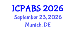 International Conference on Pharmaceutical and Biomedical Sciences (ICPABS) September 23, 2026 - Munich, Germany International Conference on Pharmaceutical and Biomedical Sciences (ICPABS) September 23, 2026 - Munich, Germany