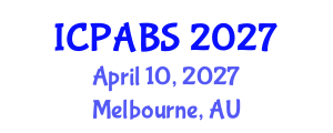 International Conference on Pharmaceutical and Biomedical Sciences (ICPABS) April 10, 2027 - Melbourne, Australia International Conference on Pharmaceutical and Biomedical Sciences (ICPABS) April 10, 2027 - Melbourne, Australia