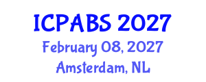 International Conference on Pharmaceutical and Biomedical Sciences (ICPABS) February 08, 2027 - Amsterdam, Netherlands International Conference on Pharmaceutical and Biomedical Sciences (ICPABS) February 08, 2027 - Amsterdam, Netherlands