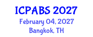 International Conference on Pharmaceutical and Biomedical Sciences (ICPABS) February 04, 2027 - Bangkok, Thailand
