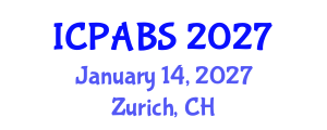 International Conference on Pharmaceutical and Biomedical Sciences (ICPABS) January 14, 2027 - Zurich, Switzerland