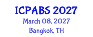 International Conference on Pharmaceutical and Biomedical Sciences (ICPABS) March 08, 2027 - Bangkok, Thailand International Conference on Pharmaceutical and Biomedical Sciences (ICPABS) March 08, 2027 - Bangkok, Thailand