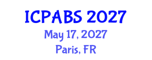 International Conference on Pharmaceutical and Biomedical Sciences (ICPABS) May 17, 2027 - Paris, France International Conference on Pharmaceutical and Biomedical Sciences (ICPABS) May 17, 2027 - Paris, France