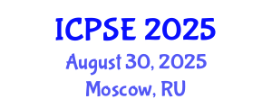 International Conference on Pharmaceutical Science and Engineering (ICPSE) August 30, 2025 - Moscow, Russia