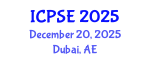 International Conference on Pharmaceutical Science and Engineering (ICPSE) December 20, 2025 - Dubai, United Arab Emirates