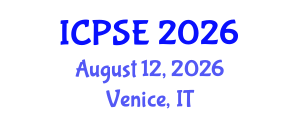 International Conference on Pharmaceutical Science and Engineering (ICPSE) August 12, 2026 - Venice, Italy