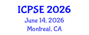 International Conference on Pharmaceutical Science and Engineering (ICPSE) June 14, 2026 - Montreal, Canada