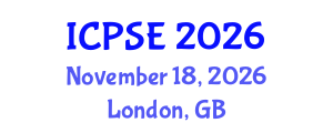 International Conference on Pharmaceutical Science and Engineering (ICPSE) November 18, 2026 - London, United Kingdom