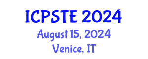 International Conference on Pharmaceutical Science, Technology and Engineering (ICPSTE) August 15, 2024 - Venice, Italy