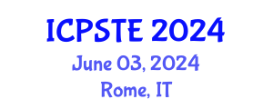 International Conference on Pharmaceutical Science, Technology and Engineering (ICPSTE) June 03, 2024 - Rome, Italy