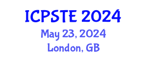 International Conference on Pharmaceutical Science, Technology and Engineering (ICPSTE) May 23, 2024 - London, United Kingdom