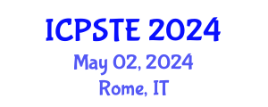 International Conference on Pharmaceutical Science, Technology and Engineering (ICPSTE) May 02, 2024 - Rome, Italy