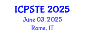 International Conference on Pharmaceutical Science, Technology and Engineering (ICPSTE) June 03, 2025 - Rome, Italy