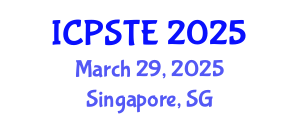 International Conference on Pharmaceutical Science, Technology and Engineering (ICPSTE) March 29, 2025 - Singapore, Singapore