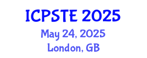 International Conference on Pharmaceutical Science, Technology and Engineering (ICPSTE) May 24, 2025 - London, United Kingdom
