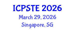 International Conference on Pharmaceutical Science, Technology and Engineering (ICPSTE) March 29, 2026 - Singapore, Singapore