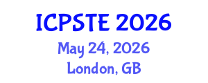 International Conference on Pharmaceutical Science, Technology and Engineering (ICPSTE) May 24, 2026 - London, United Kingdom