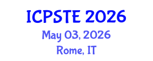 International Conference on Pharmaceutical Science, Technology and Engineering (ICPSTE) May 03, 2026 - Rome, Italy