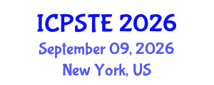 International Conference on Pharmaceutical Science, Technology and Engineering (ICPSTE) September 09, 2026 - New York, United States International Conference on Pharmaceutical Science, Technology and Engineering (ICPSTE) September 09, 2026 - New York, United States