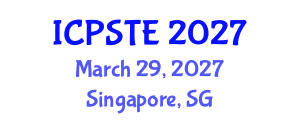 International Conference on Pharmaceutical Science, Technology and Engineering (ICPSTE) March 29, 2027 - Singapore, Singapore International Conference on Pharmaceutical Science, Technology and Engineering (ICPSTE) March 29, 2027 - Singapore, Singapore