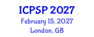 International Conference on Pharmaceutical Sciences and Pharmacology (ICPSP) February 15, 2027 - London, United Kingdom International Conference on Pharmaceutical Sciences and Pharmacology (ICPSP) February 15, 2027 - London, United Kingdom