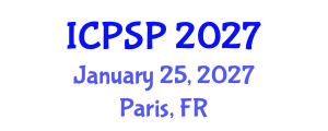 International Conference on Pharmaceutical Sciences and Pharmacology (ICPSP) January 25, 2027 - Paris, France International Conference on Pharmaceutical Sciences and Pharmacology (ICPSP) January 25, 2027 - Paris, France