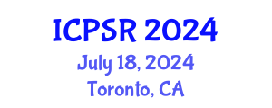 International Conference on Pharmaceutical Sciences and Research (ICPSR) July 18, 2024 - Toronto, Canada