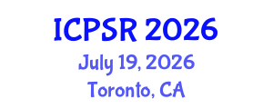 International Conference on Pharmaceutical Sciences and Research (ICPSR) July 19, 2026 - Toronto, Canada