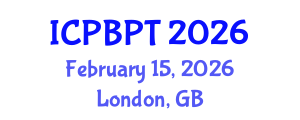 International Conference on Pharmaceutics, Biopharmaceutics and Pharmaceutical Technology (ICPBPT) February 15, 2026 - London, United Kingdom