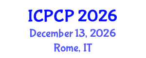 International Conference on Pharmacoepidemiology and Clinical Pharmacy (ICPCP) December 13, 2026 - Rome, Italy International Conference on Pharmacoepidemiology and Clinical Pharmacy (ICPCP) December 13, 2026 - Rome, Italy