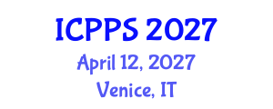International Conference on Pharmacology and Pharmaceutical Sciences (ICPPS) April 12, 2027 - Venice, Italy International Conference on Pharmacology and Pharmaceutical Sciences (ICPPS) April 12, 2027 - Venice, Italy