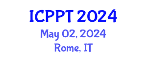 International Conference on Pharmacology and Pharmaceutical Technology (ICPPT) May 02, 2024 - Rome, Italy