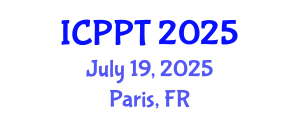 International Conference on Pharmacology and Pharmaceutical Technology (ICPPT) July 19, 2025 - Paris, France