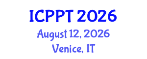 International Conference on Pharmacology and Pharmaceutical Technology (ICPPT) August 12, 2026 - Venice, Italy