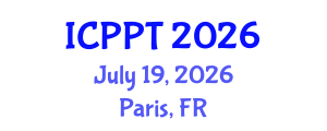 International Conference on Pharmacology and Pharmaceutical Technology (ICPPT) July 19, 2026 - Paris, France