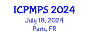 International Conference on Pharmacology, Medicinal and Pharmaceutical Sciences (ICPMPS) July 18, 2024 - Paris, France