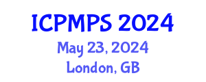 International Conference on Pharmacology, Medicinal and Pharmaceutical Sciences (ICPMPS) May 23, 2024 - London, United Kingdom