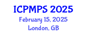International Conference on Pharmacology, Medicinal and Pharmaceutical Sciences (ICPMPS) February 15, 2025 - London, United Kingdom
