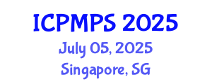 International Conference on Pharmacology, Medicinal and Pharmaceutical Sciences (ICPMPS) July 05, 2025 - Singapore, Singapore