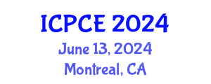 International Conference on Pharmacy and Chemical Engineering (ICPCE) June 13, 2024 - Montreal, Canada
