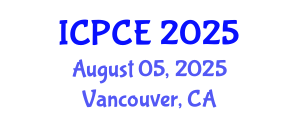 International Conference on Pharmacy and Chemical Engineering (ICPCE) August 05, 2025 - Vancouver, Canada