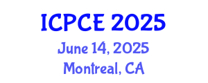International Conference on Pharmacy and Chemical Engineering (ICPCE) June 14, 2025 - Montreal, Canada