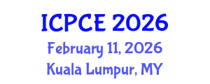 International Conference on Pharmacy and Chemical Engineering (ICPCE) February 11, 2026 - Kuala Lumpur, Malaysia