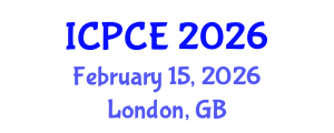 International Conference on Pharmacy and Chemical Engineering (ICPCE) February 15, 2026 - London, United Kingdom